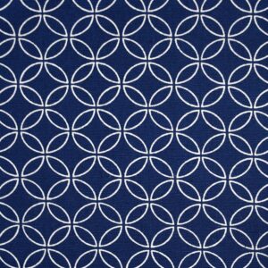 Cotton Navy Base Circle Print Fabric (FC-139)