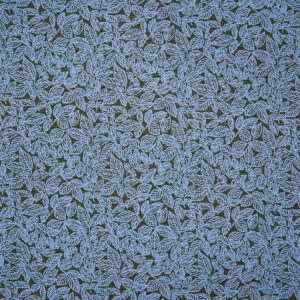 Green Base Blue Color Print Cotton Fabric (FC-269)
