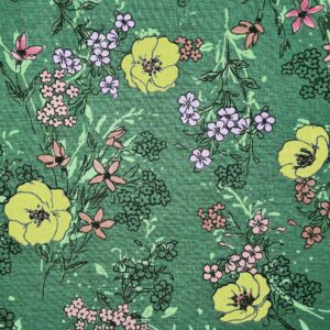 Flower Print Modal Linen Fabric (FC-340)
