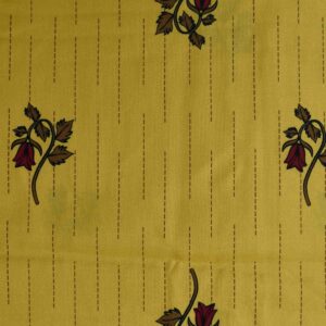 Viscose Yellow Base Flower Print Fabric (FC-368)