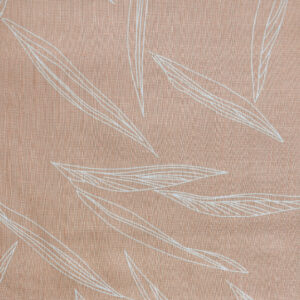 Mustard Base Grey Leaf fabric (FC-46)