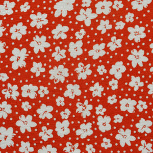 Rayon White Base Orange Bleach Fabric (FC-519)