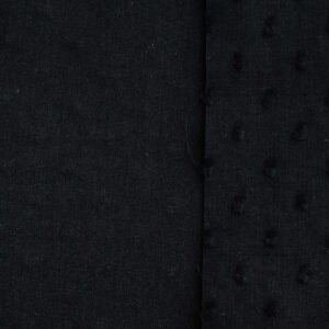 Cotton Black Color Dyed Butta Fabric (FC-855)