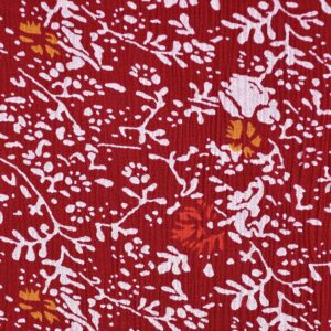 Viscose Leaf Print Hightwist Fabric (FC-924)