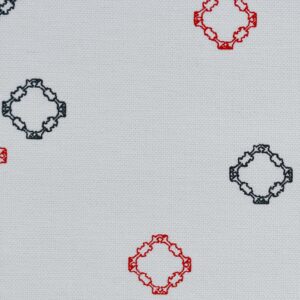 Cotton Black Red Diamond Print Fabric (FC-944)