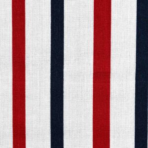 Viscose Red Navy Stripe Print Fabric (FC-951)