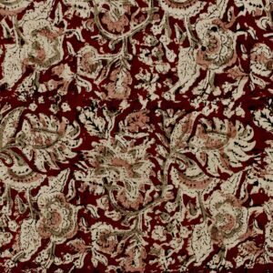 Cotton Red Maroon Printed Woven Fabric (FC-DEPL2681C)