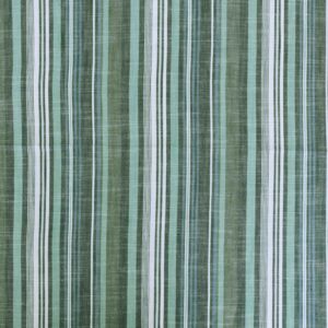 Cotton Tea Green Stripe Yarn dyed Woven Fabric (FC-MTM1199)