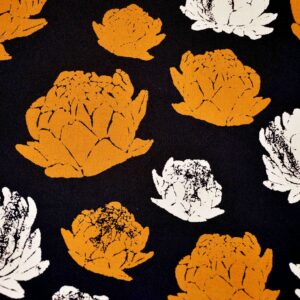 Cotton Lotus Flower Printed Woven Fabric (FC-MTM971)