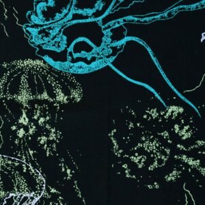 Cotton Green Color Print Fabric (FC-OA189)