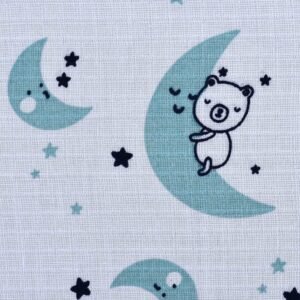 Cotton Stars and Moon Print Fabric (FC-OA219)