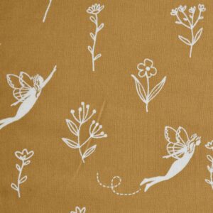 Viscose Khaki Flower Fabric (FC-OA300)