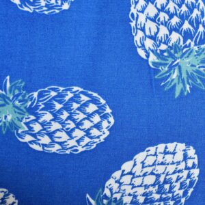 Cotton Lycra Pineapple Print Fabric (FC-OA46)