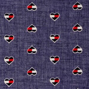 Cotton Poly Heart Print Woven Fabric (FC-OA485)